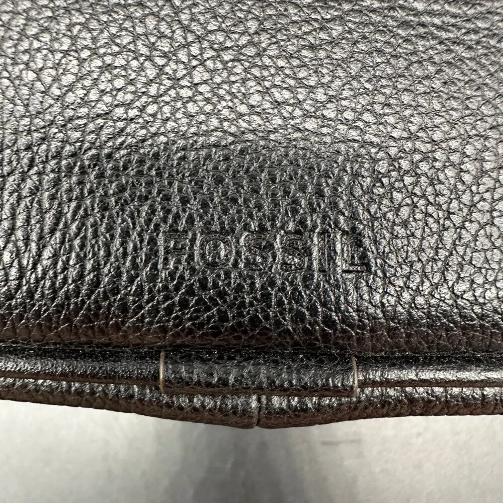 Fossil Crossbody Purse Maisie Black Leather Camera Bag Adjustable Shoulder Strap - Picture 4 of 15